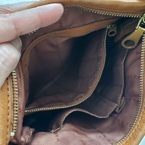 Marc by Marc Jacobs Brown Pebbled Leather Crossbody Bag Brass Hardware Roomy - Picture 8 of 8